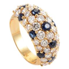 Retro Tiffany & Co. sapphire diamond gold Band Ring