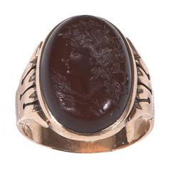 Antique Carnelian Gold Intaglio Ring 2