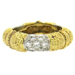 1970s Tiffany & Co. Diamond Gold Band Ring 5