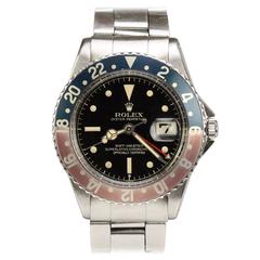 Retro Rolex Stainless Steel GMT-Master Wristwatch Ref 1675