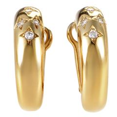 Chaumet Yellow Gold Diamond Clip-On Earrings