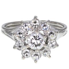 Vintage Diamond gold Daisy Cluster Ring