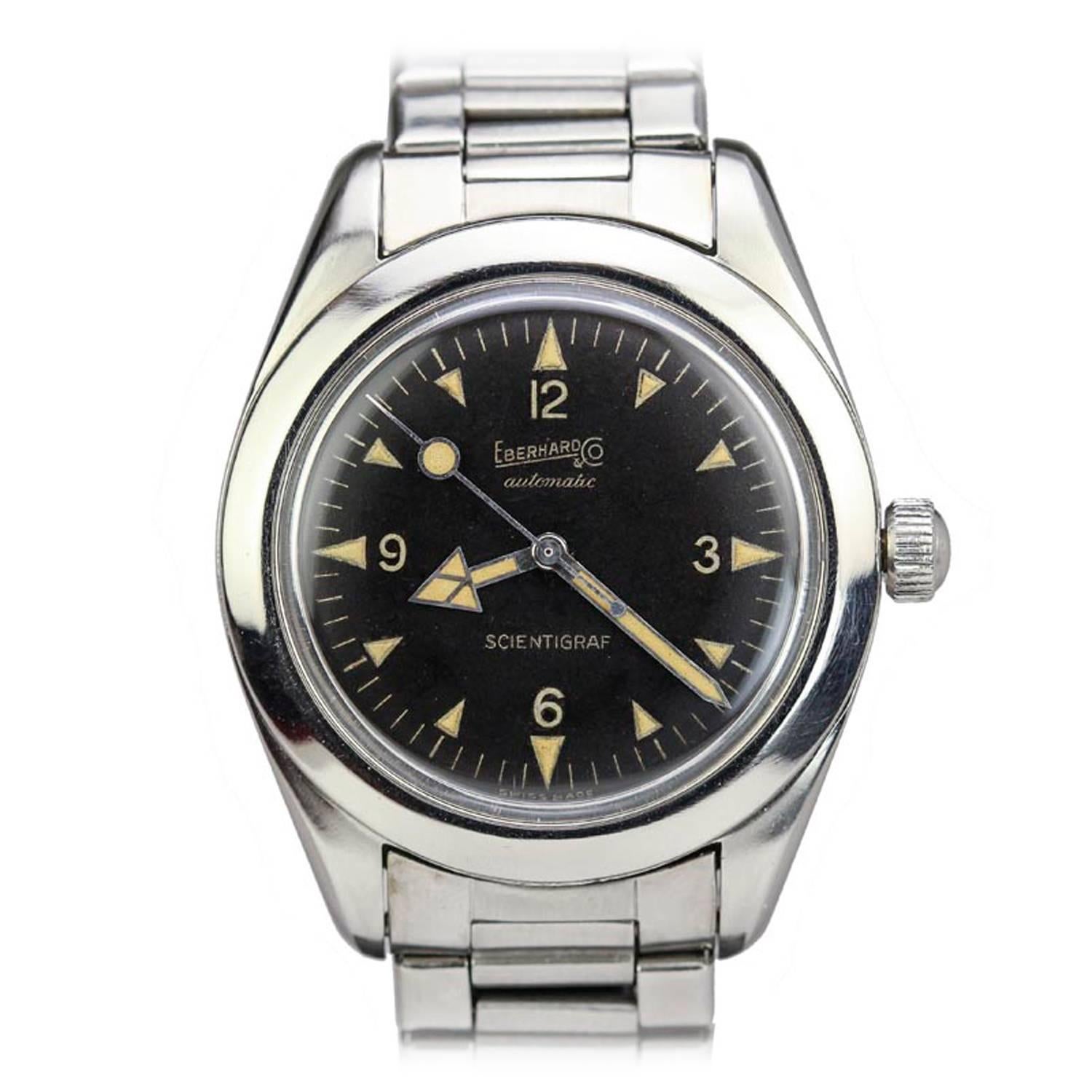 Eberhard & Co. Stainless Steel Scientigraf Wristwatch