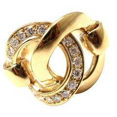 Hermes Diamond Large Yellow Gold Ring