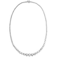 Classical Diamond Gold Riviere Link Necklace