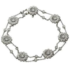 TIFFANY & CO. Rose Collection Diamond Platinum Bracelet