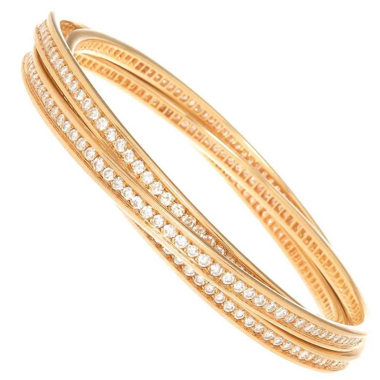 cartier trinity bracelet with diamonds