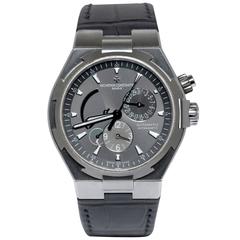 Vacheron Constantin Titanium Stainless Steel Overseas Dual Time Wristwatch