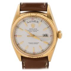 Vintage Rolex Yellow Gold Day Date Wristwatch ref 1803
