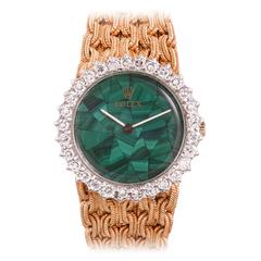 Vintage 1970s Rolex “Malachite Mosaic” Lady Wristwatch