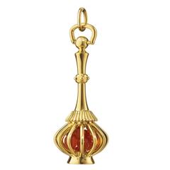  Monica Rich Kosann Carnelian Gold Bead "Wish" Genie Bottle Charm 