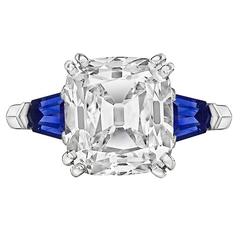 Betteridge 5.02 Carat Cushion Old Mine-Cut Diamond Engagement Ring