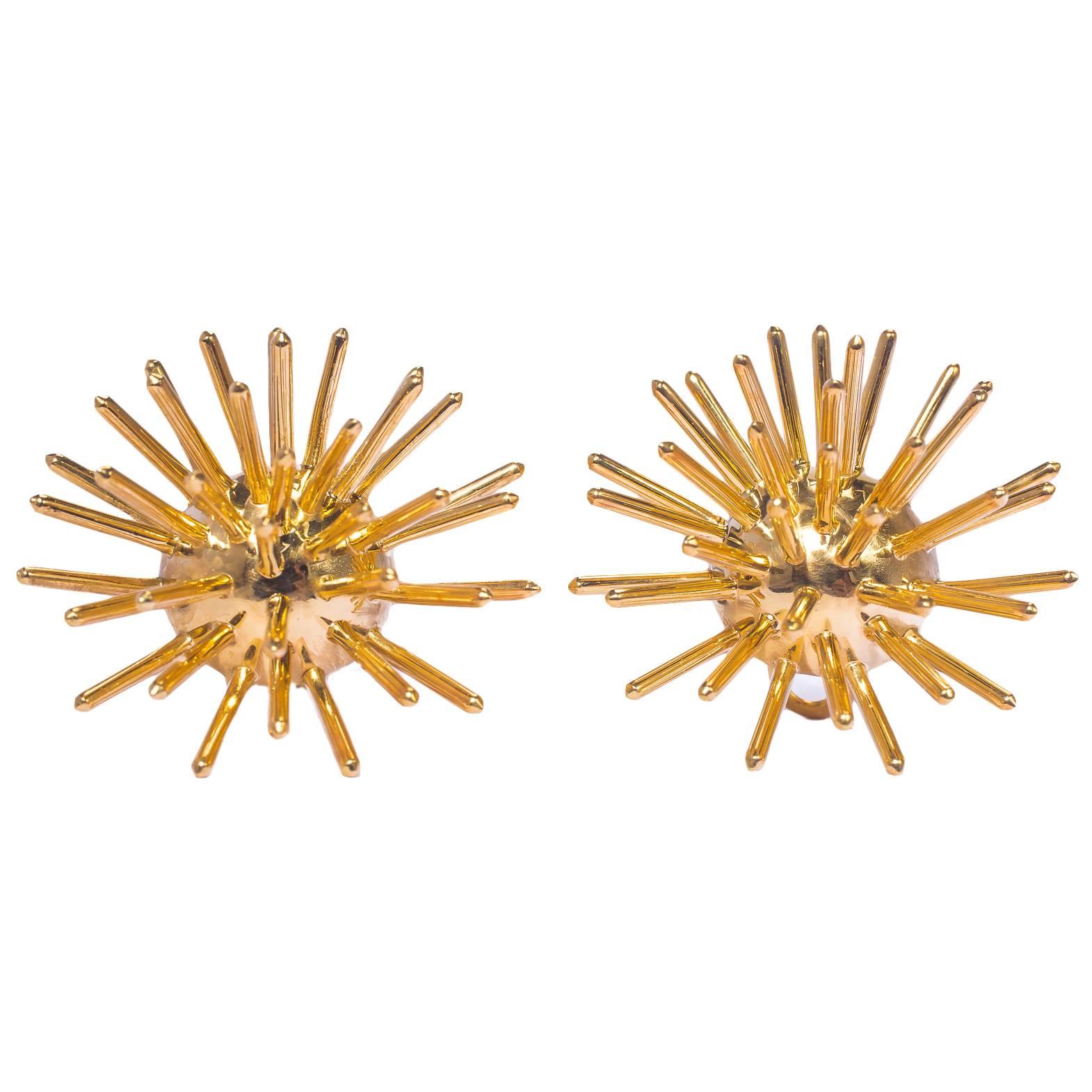 Cartier great pair of sputnik earrings 1960's  For Sale