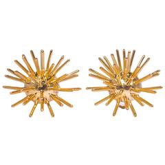 Retro Cartier great pair of sputnik earrings 1960's 