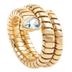 Bulgari Tubogas Topaz Gold Ring