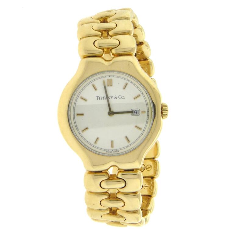 Tiffany and Co Tesoro Yellow Gold Watch 