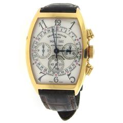 Vintage Franck Muller Yellow Gold Cintrée Curvex Master Calendar Wristwatch