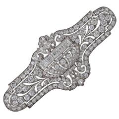E. M. Gattle & Co. Art Deco Diamond and Platinum Brooch 5