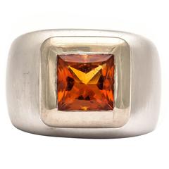 Bague en citrine lourde