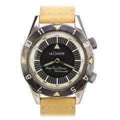 Retro Lecoultre Stainless Steel  Deep Sea Alarm Diver's Wristwatch