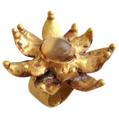 Pal Kepenyes Quartz Bronze Flower Ring