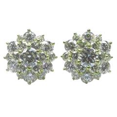 Tiffany & Co. Diamond gold Flower Stud earrings