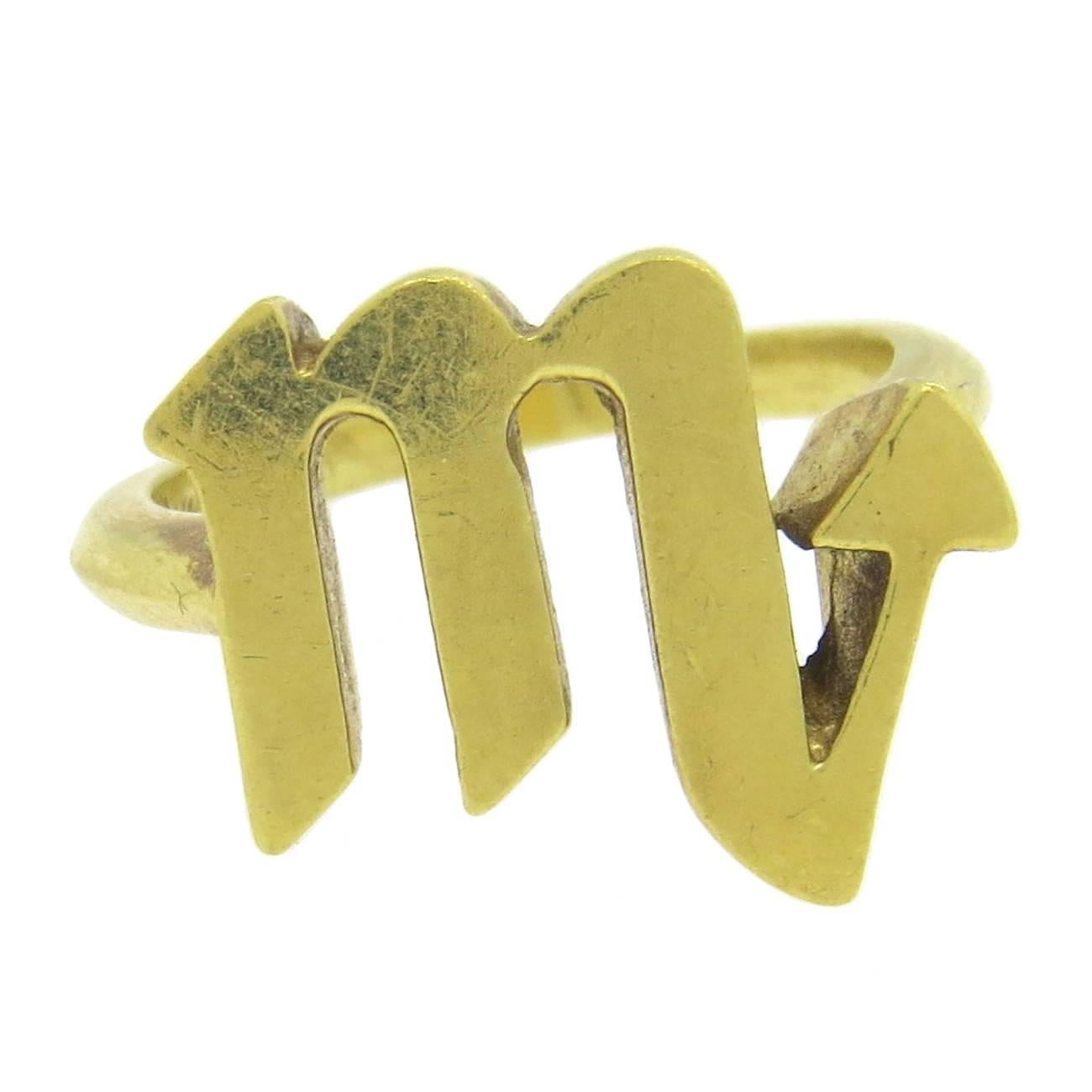 Cartier Gold Zodiac Sign Scorpio Ring