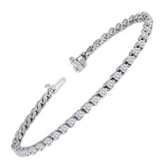 4.97 Carat Diamond Gold Tennis Bracelet