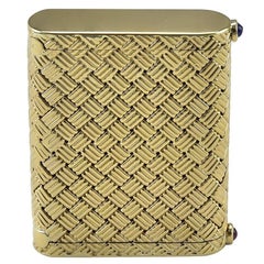 Tiffany & Co. Dual Compartment Woven Gold Pill Box