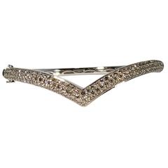 Jona Champagne Diamond Pavé Bangle Bracelet