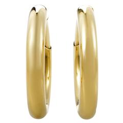 Cartier Large Yellow Gold Hoop Earrings