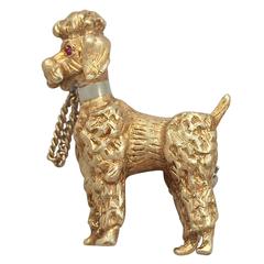 1960s 18k Yellow Gold 'Poodle' Brooch 11