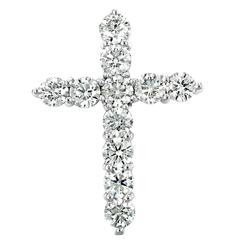 Diamond Gold Heart Cross Pendant 3