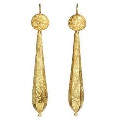 Georgian Gold Torpedo Earrings