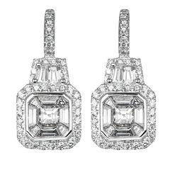 1.45 Carat Diamond Drop Earrings 9