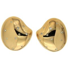 Scalloped Shell Earrings with Diamonds 11