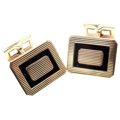 Piaget Black Onyx Gold Cufflinks 12