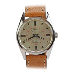 Vintage Valgine Stainless Steel Sportman Incabloc Wristwatch
