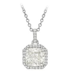 Betteridge 5.08 Carat Cushion-Cut Diamond Pendant Betteridge 5.08 Carat Cushion-Cut Diamond Pendant