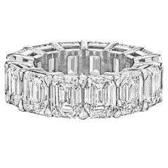 Betteridge ​GIA Cert Emerald-Cut Diamond platinum Eternity Band Ring