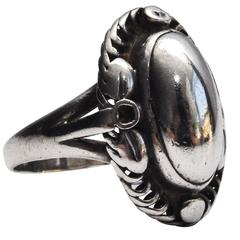 1930s Art Deco Sterling Silver Ring by Georg Jensen