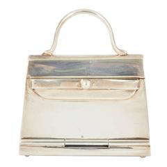 Hermes Silver 925 "Kelly" Bag Motif Pill Case/Pendant Top