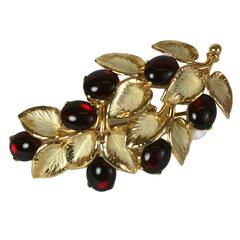 Retro Schiaparelli Berry Branch Brooch