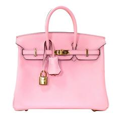 Hermes Rose Sakura Birkin 25 Pink Jewel Bag Grail Z Stamp, 2021