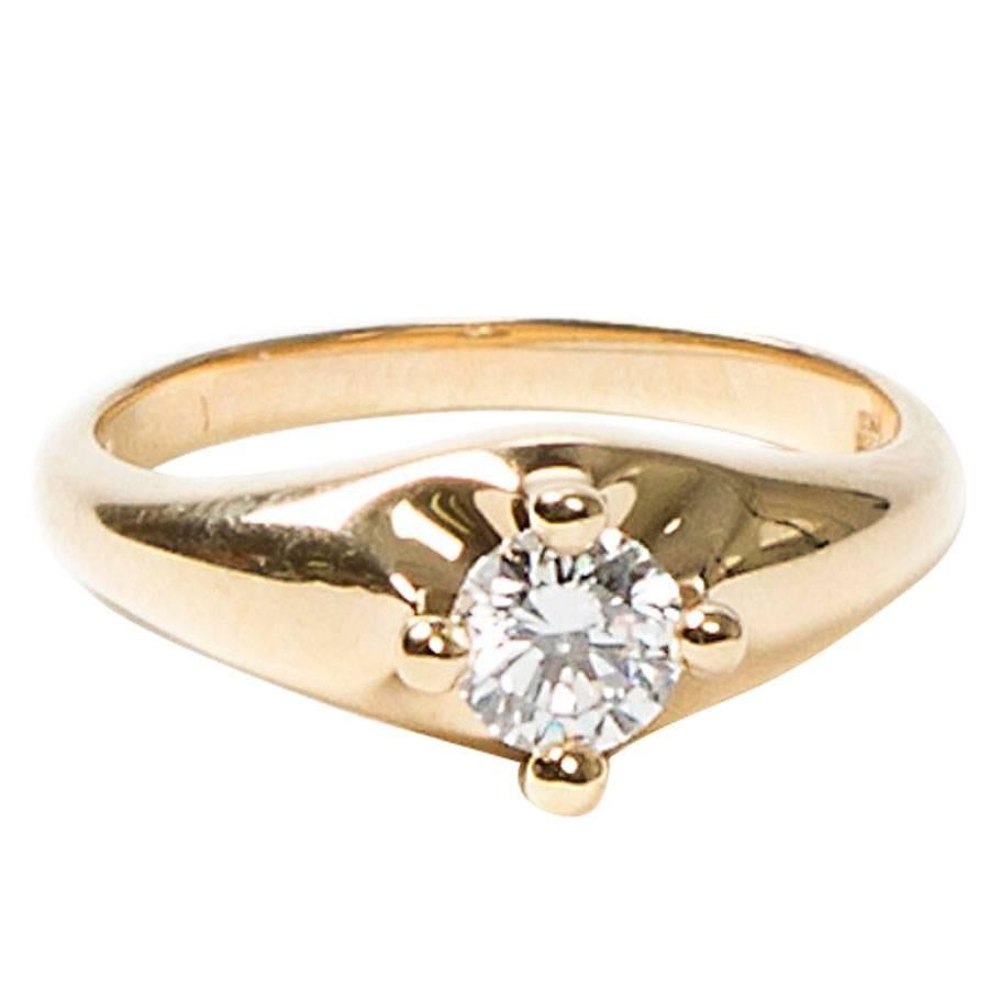 Corona Solitaire Yellow Gold Ring