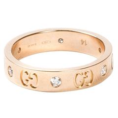 Vintage Icon Thin Band Diamonds Rose Gold