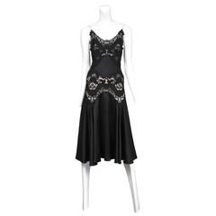 McQueen Satin and Lace Dress 