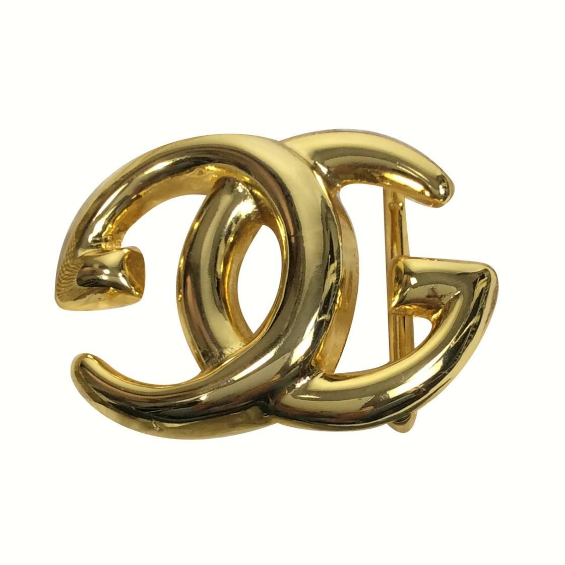 Gucci Goldtone Interlocking GG Belt Buckle