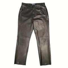 POLO RALPH LAUREN Size 34 Soft Black Leather Jean Cut Casual Pants