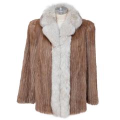 Seltener CHANEL Vintage Fuchs getrimmt Nerz Mantel